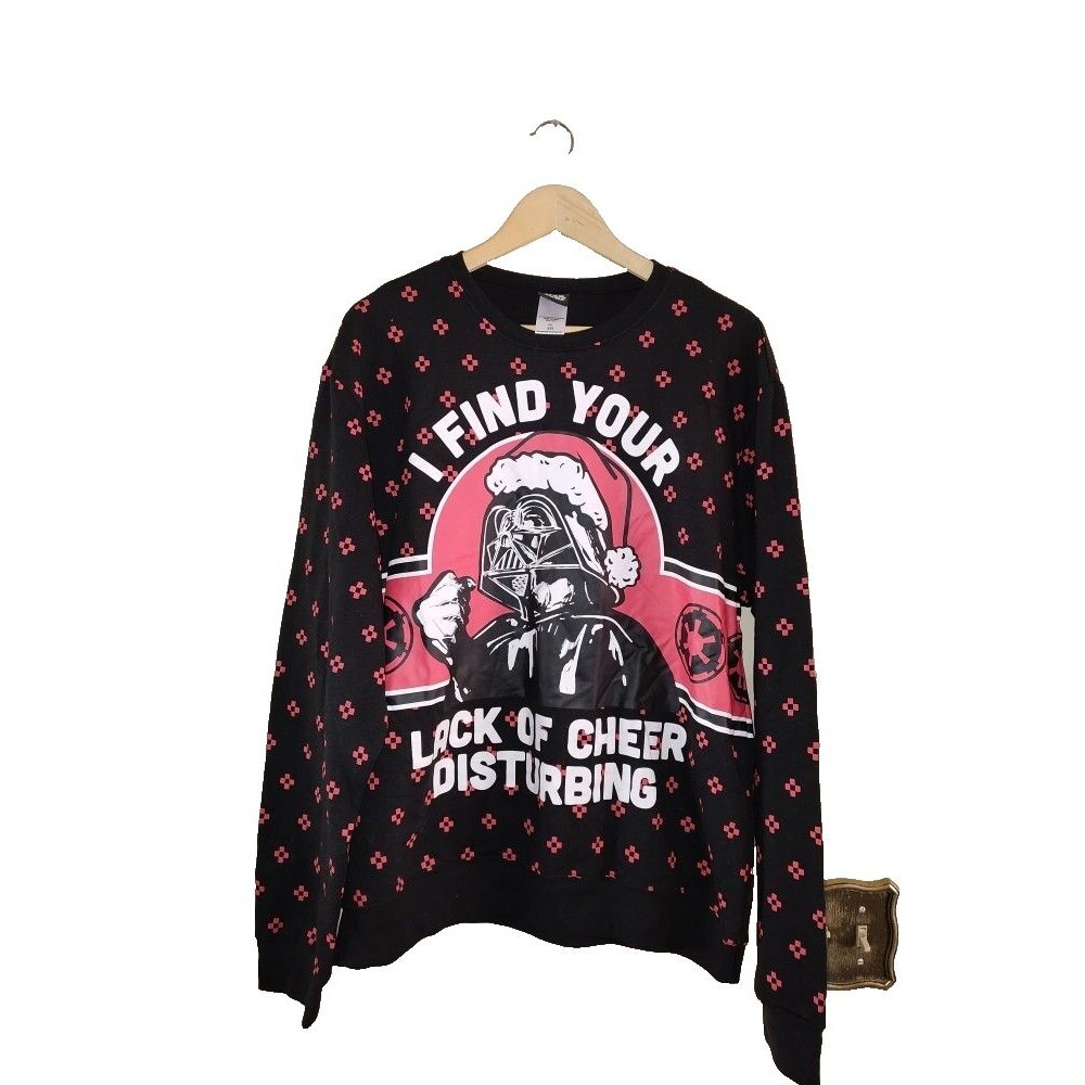 Men's Star Wars Darth Vader Lack of Cheer Disturbing Top Sweater Size XXL